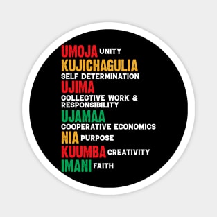 The Principles of Kwanzaa Magnet